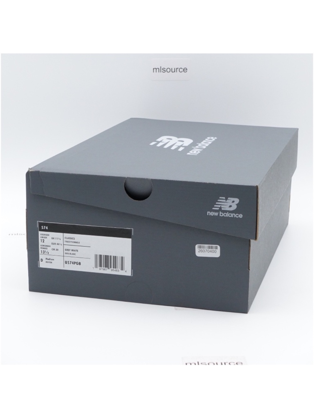NEW Men's New Balance 574 Sneakers U574PGB Pearl Grey/NB White - Picture 9 of 12